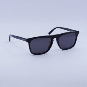 Saint Laurent SL586 001 Sunglasses Black Square Frame, Black Lenses